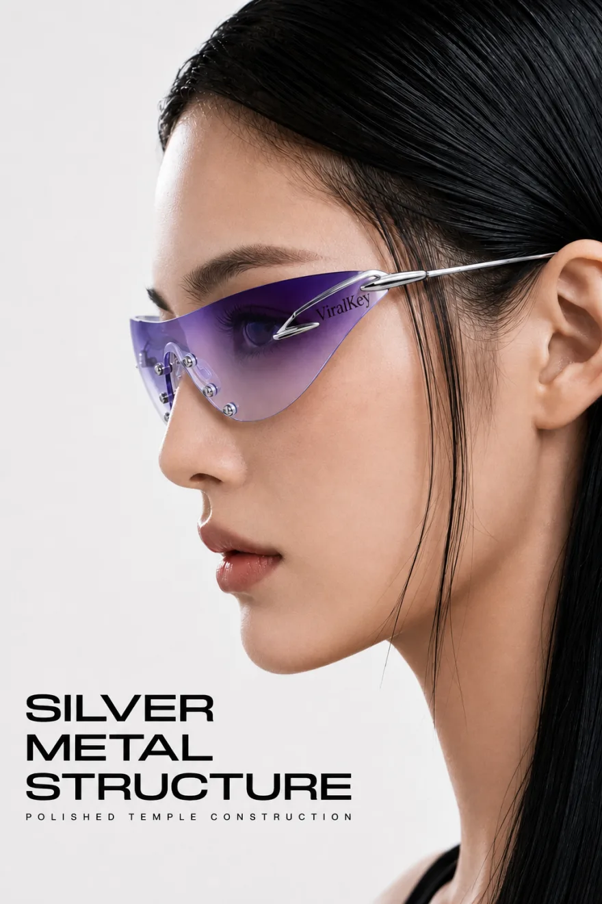 Purple Crystal Sunglasses