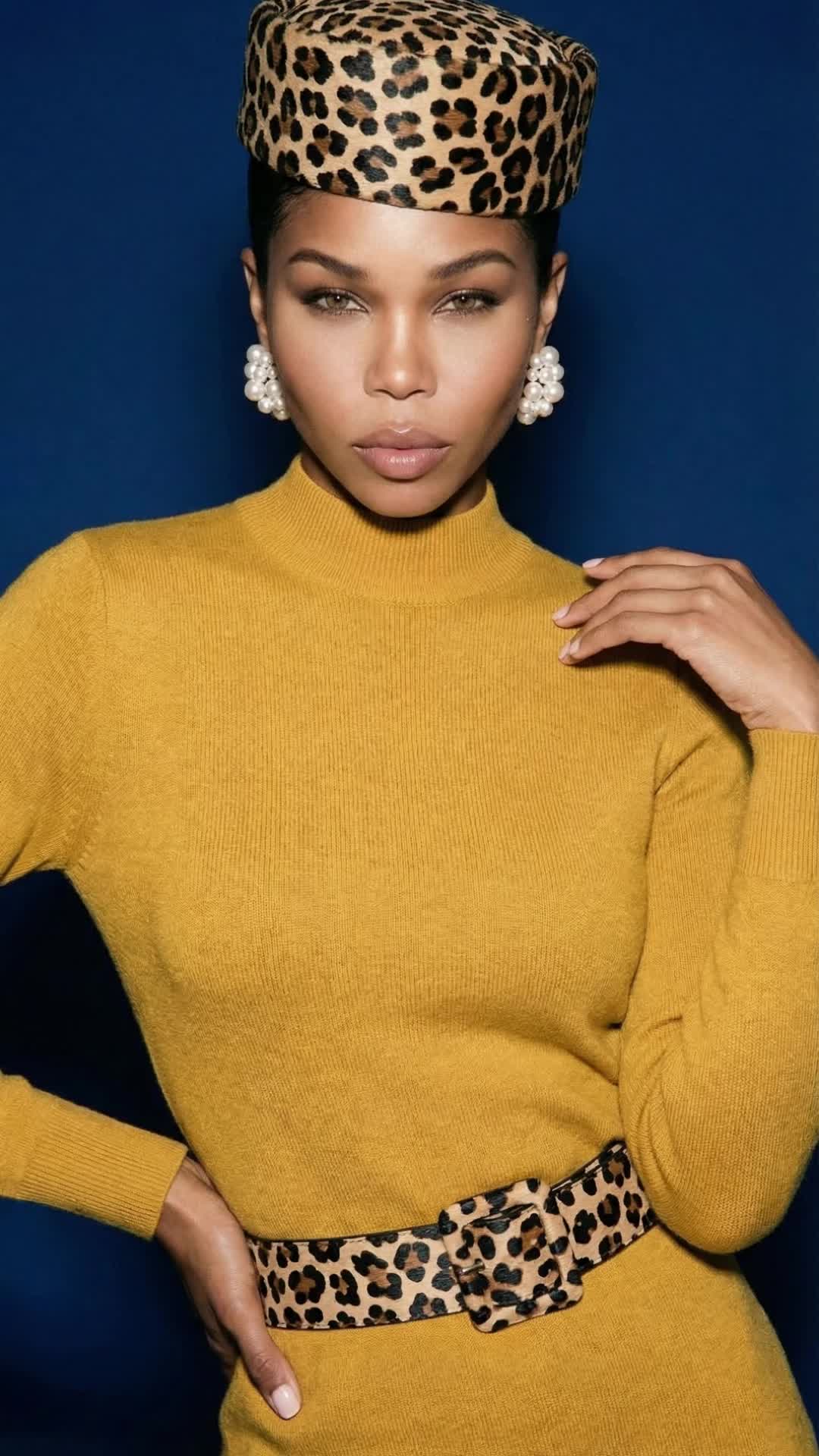 Mustard Leopard Knit