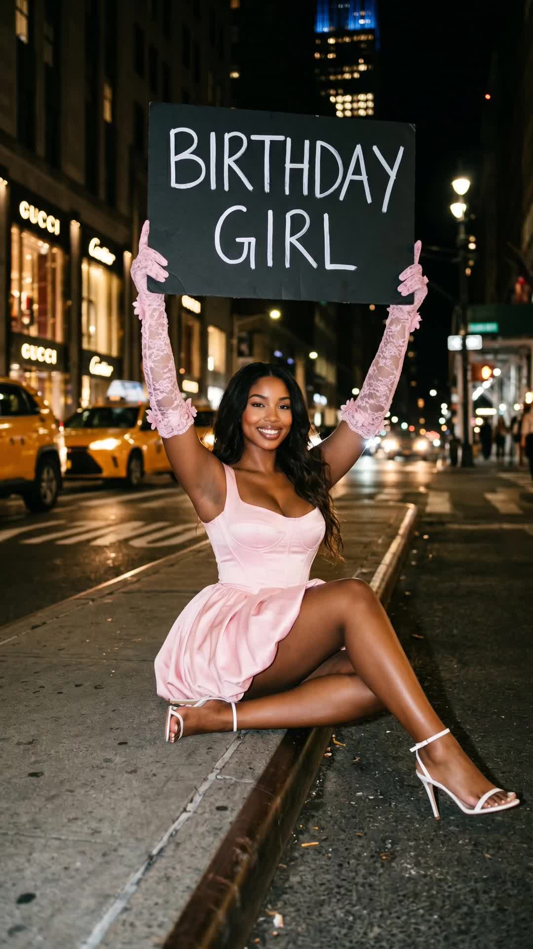 Curb Birthday Sign