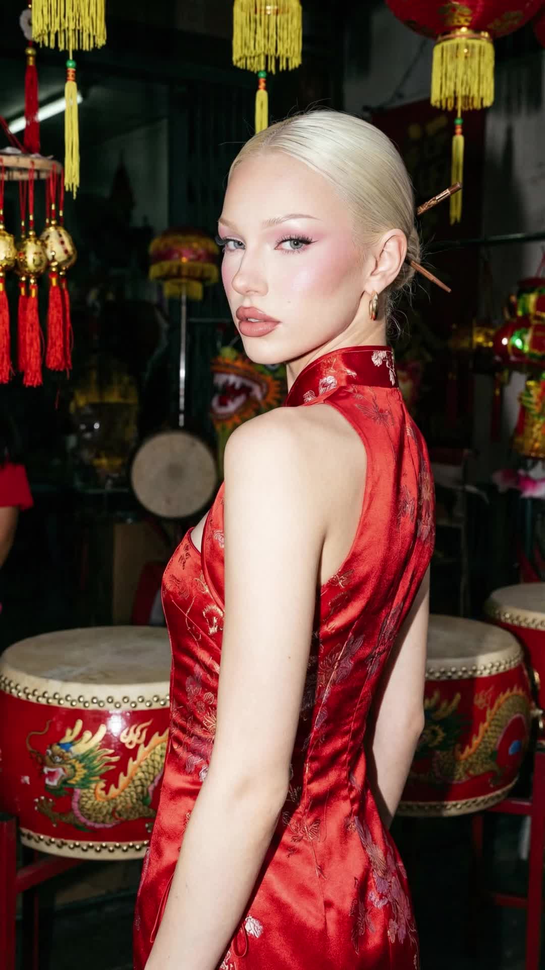 Red Satin Lantern