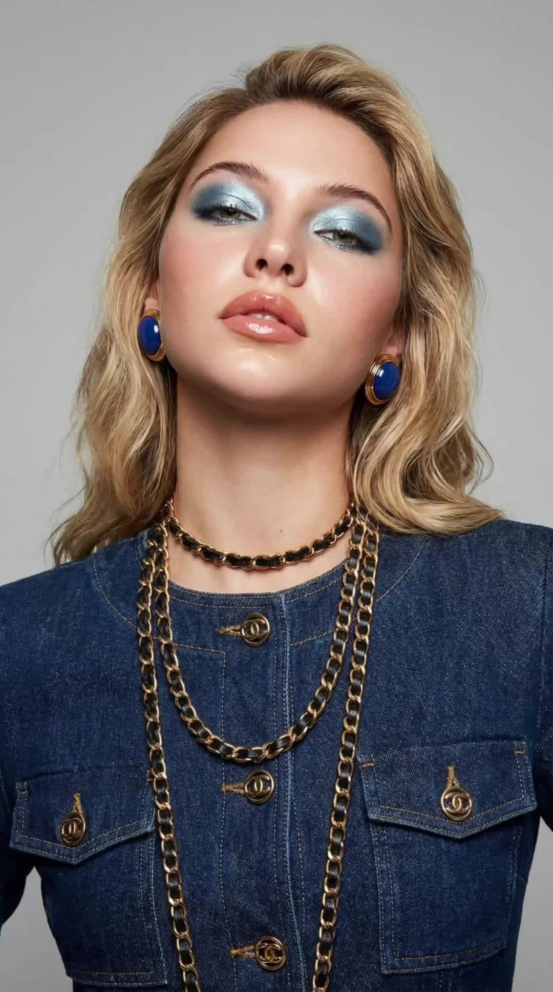 Denim Gold Buttons