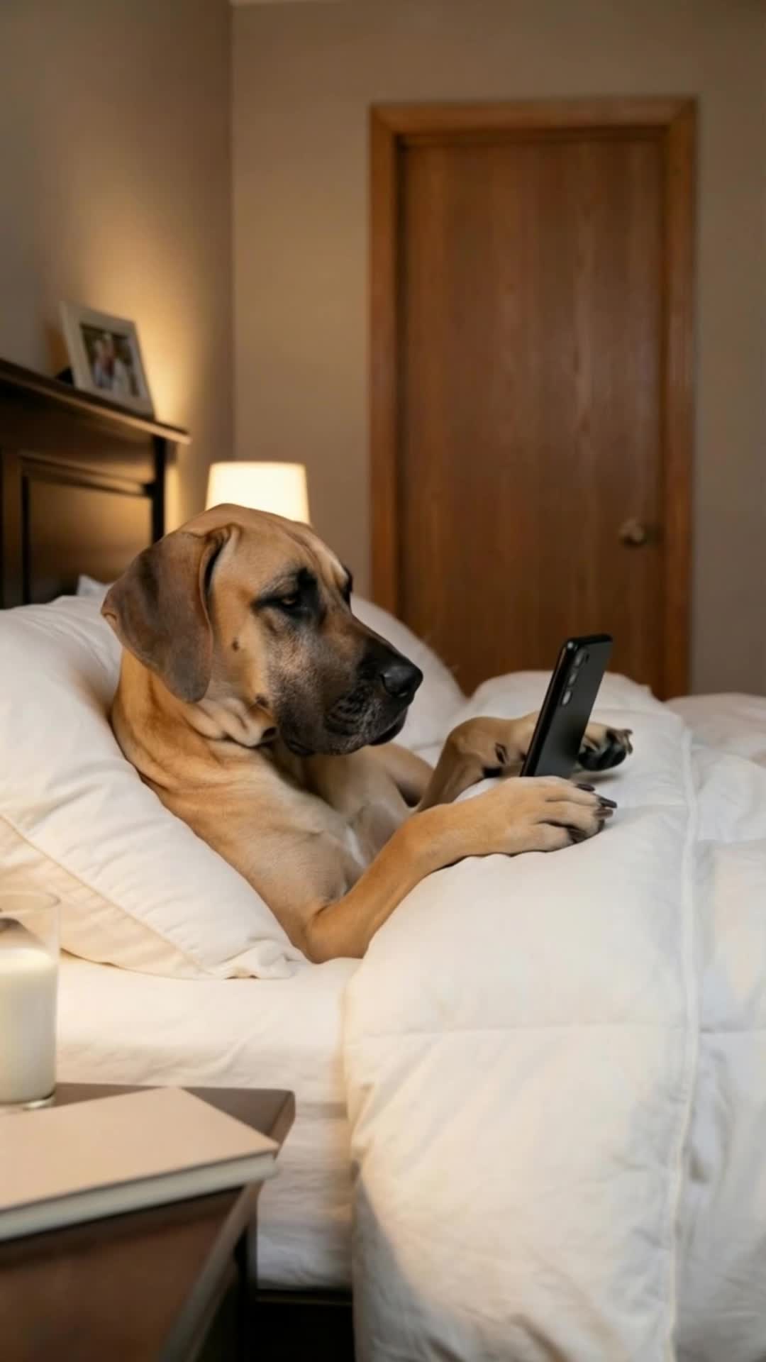 Bed Phone Dog