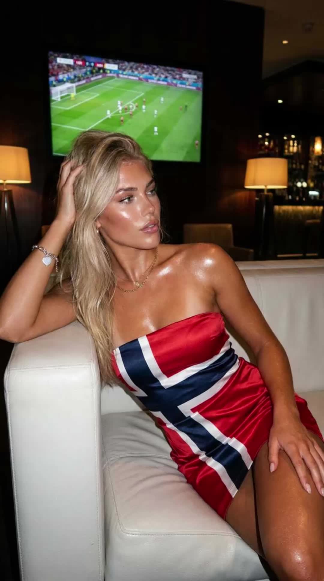 Flag Satin Dress