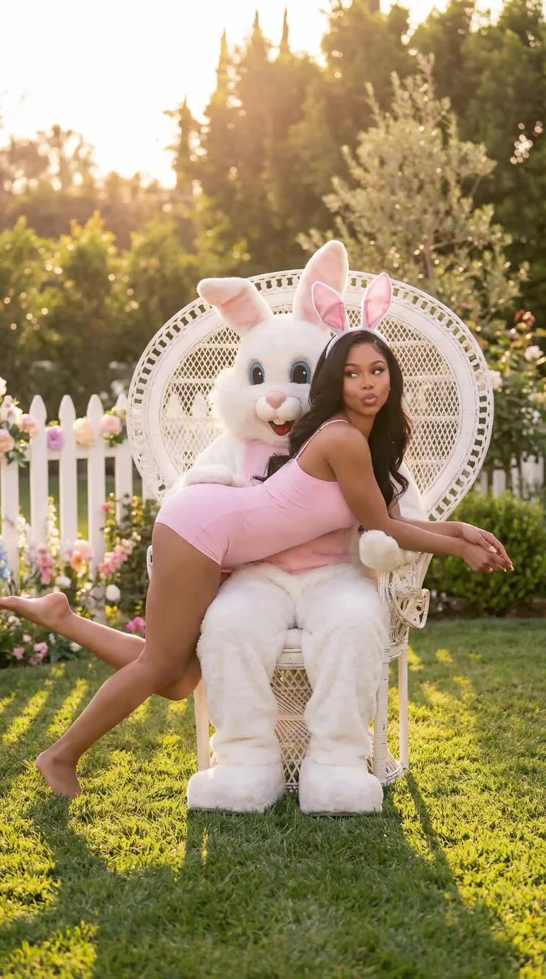 Peacock Chair Bunny