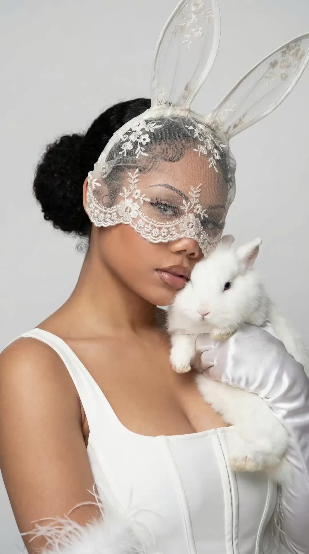 Lace Rabbit Mask