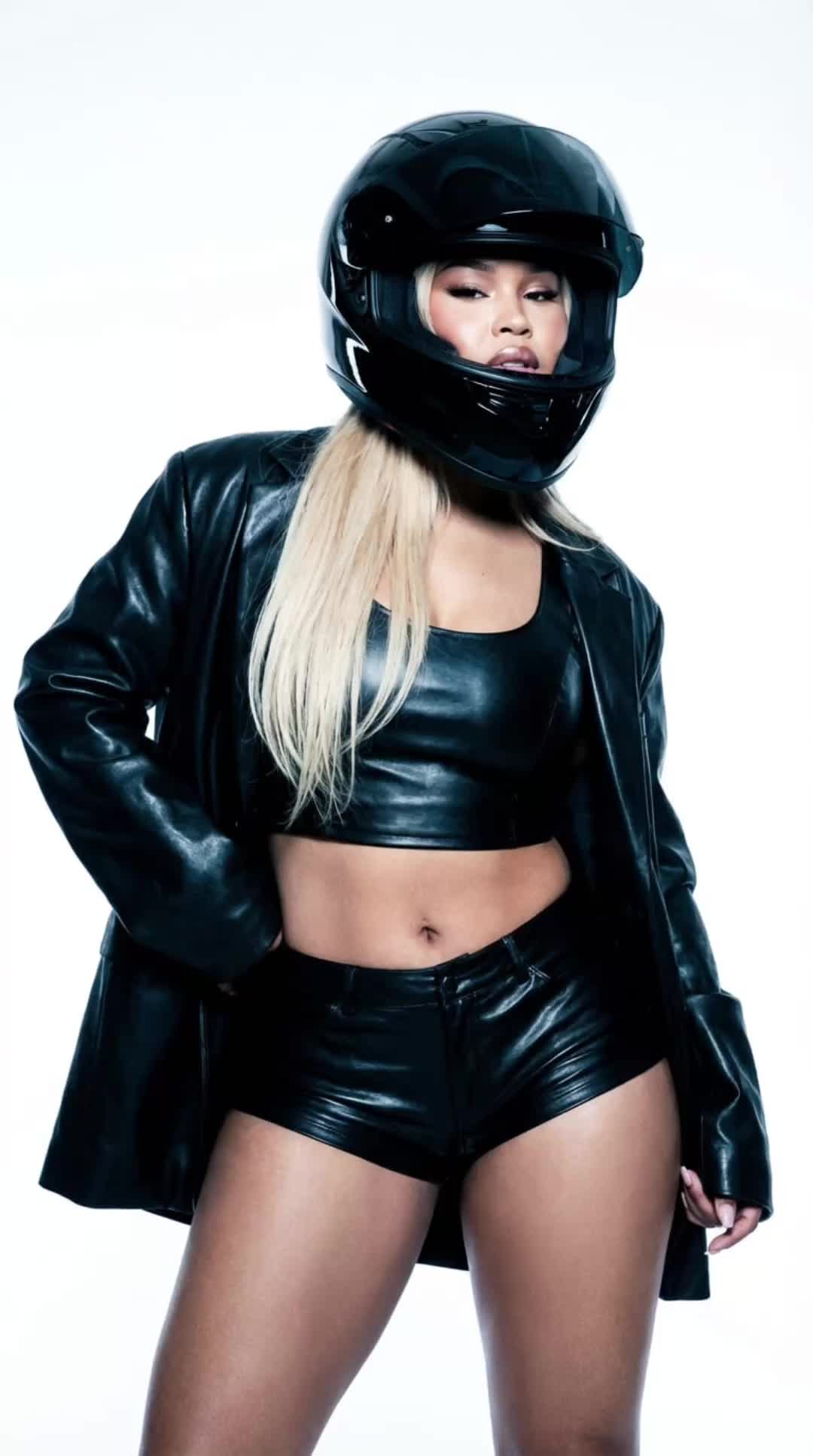 Leather Shorts Helmet