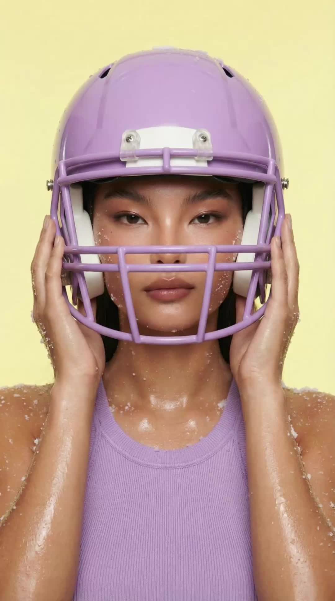 Lilac Helmet Yellow