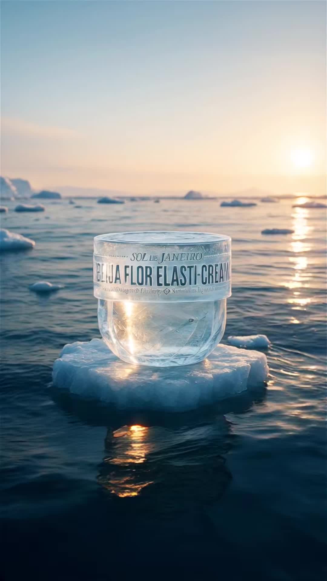 Ice-Carved Cream Jar