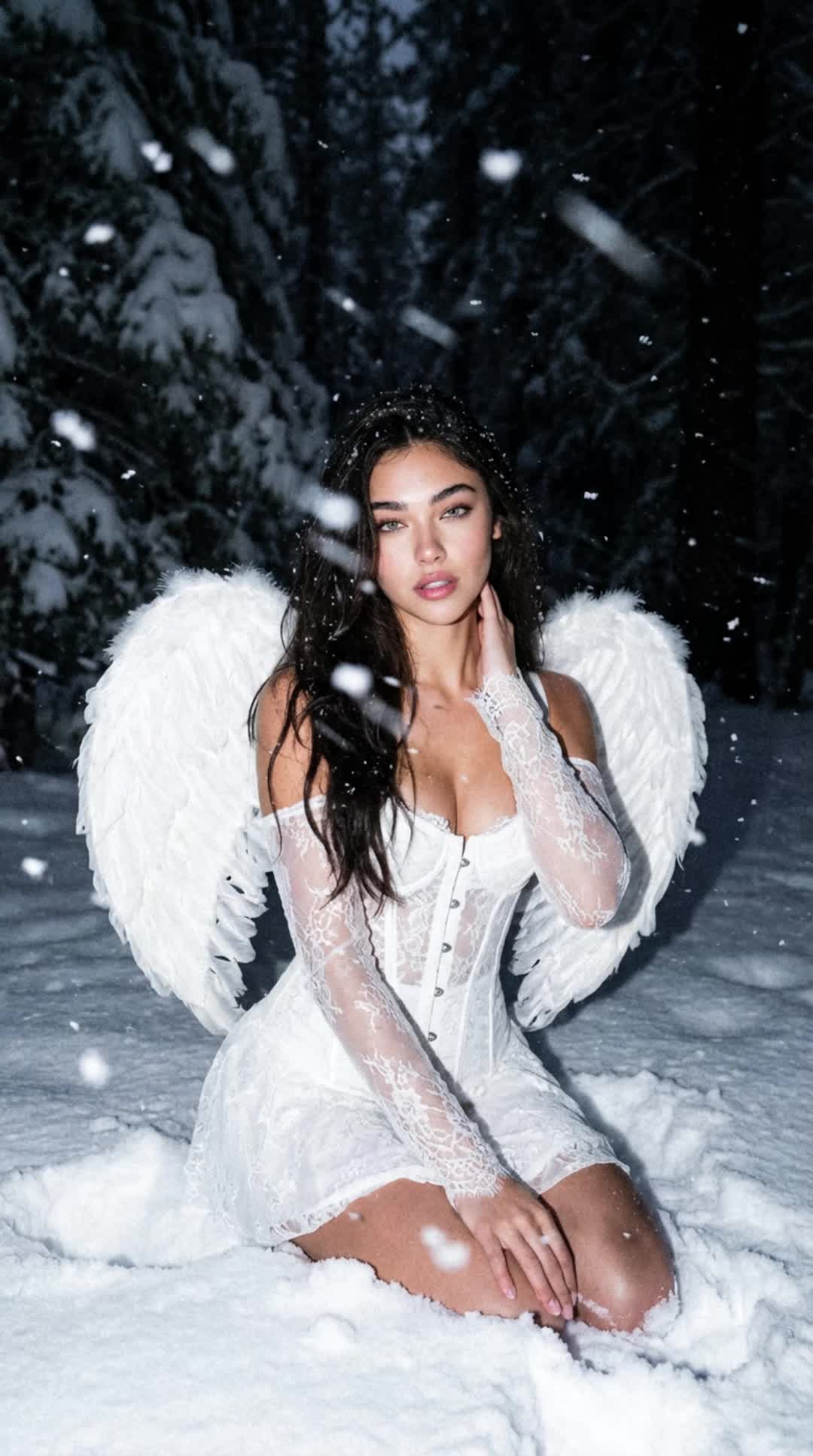 White Snow Wings