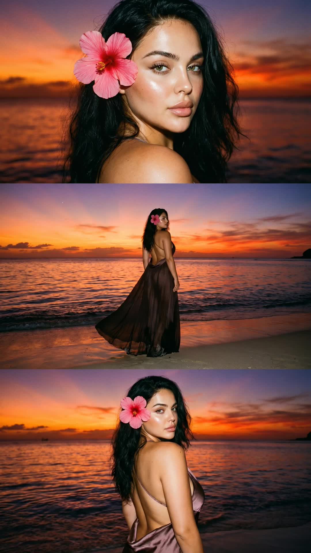 Sunset Beach Triptych