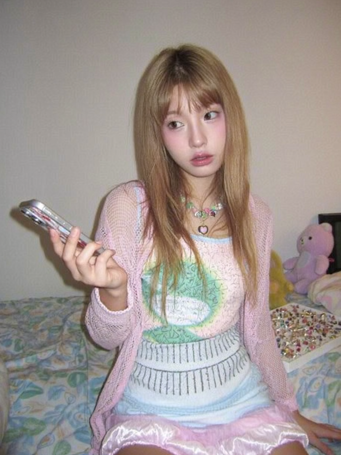 Y2K Bedroom Flash