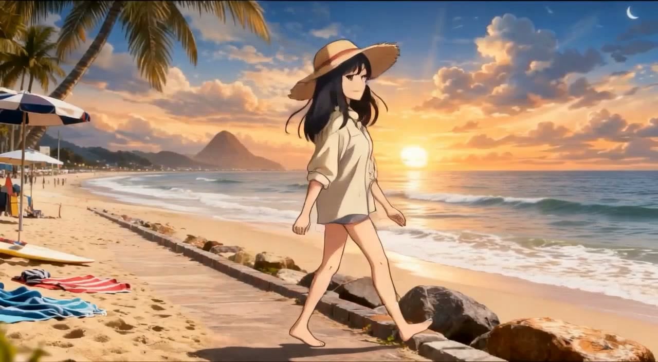 Anime Sunset Jetski