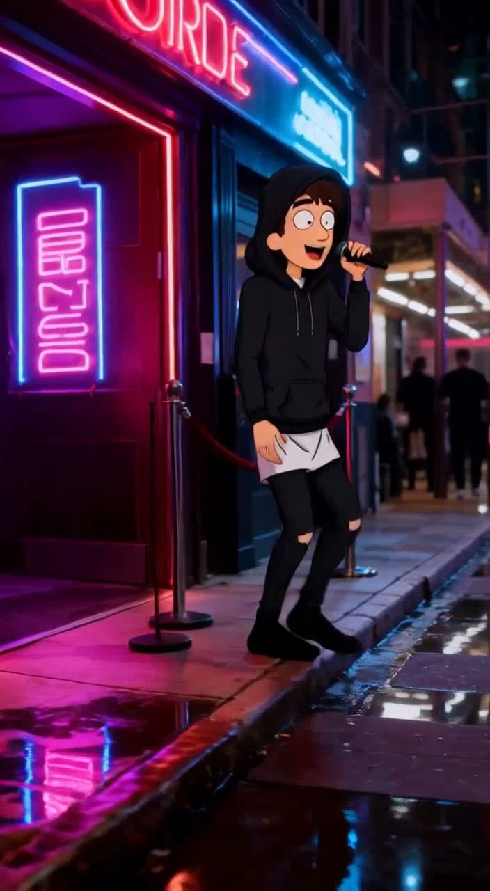 Cartoon Hoodie Mic