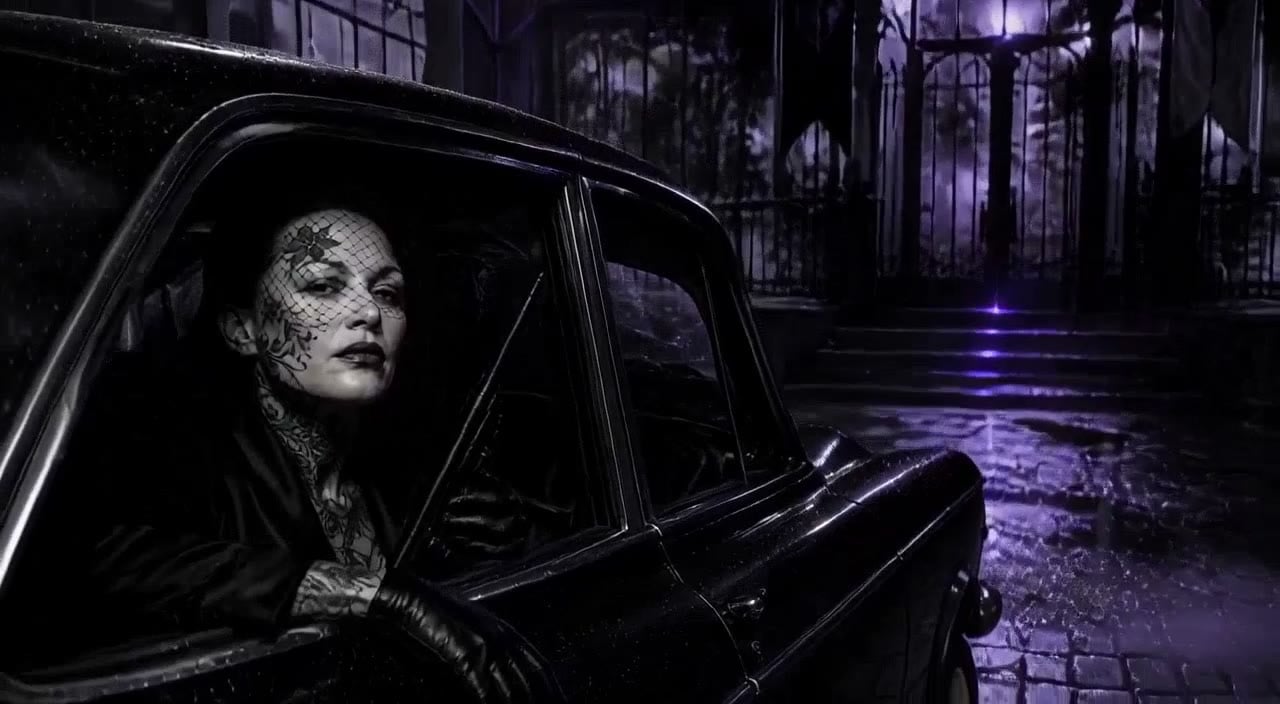 Purple Night Car