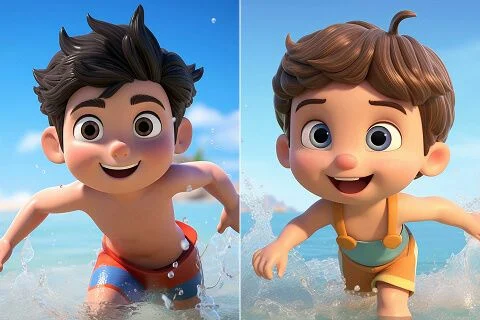 Diseños de personajes de dibujos animados de IA