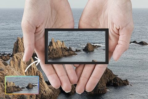 Die Szene, die du fotografiert hast, bleibt