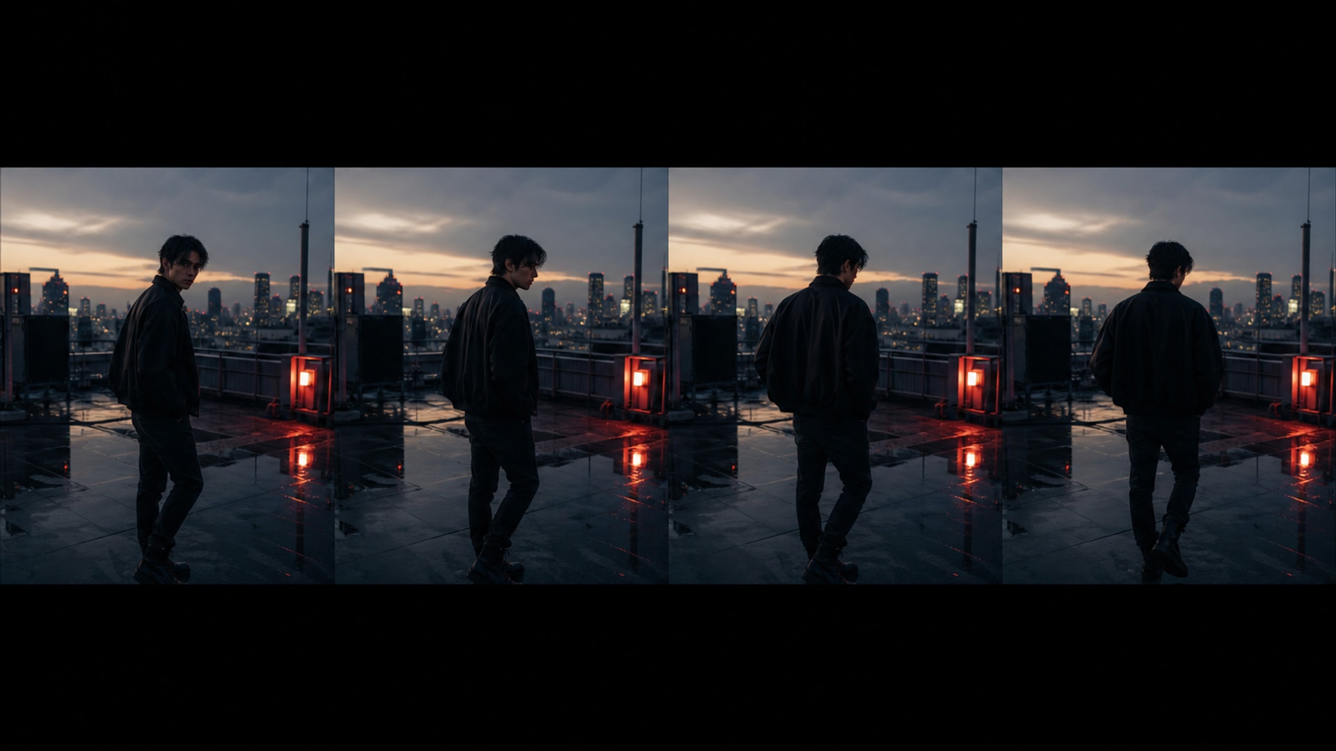 Video in, video out — the shot never moves