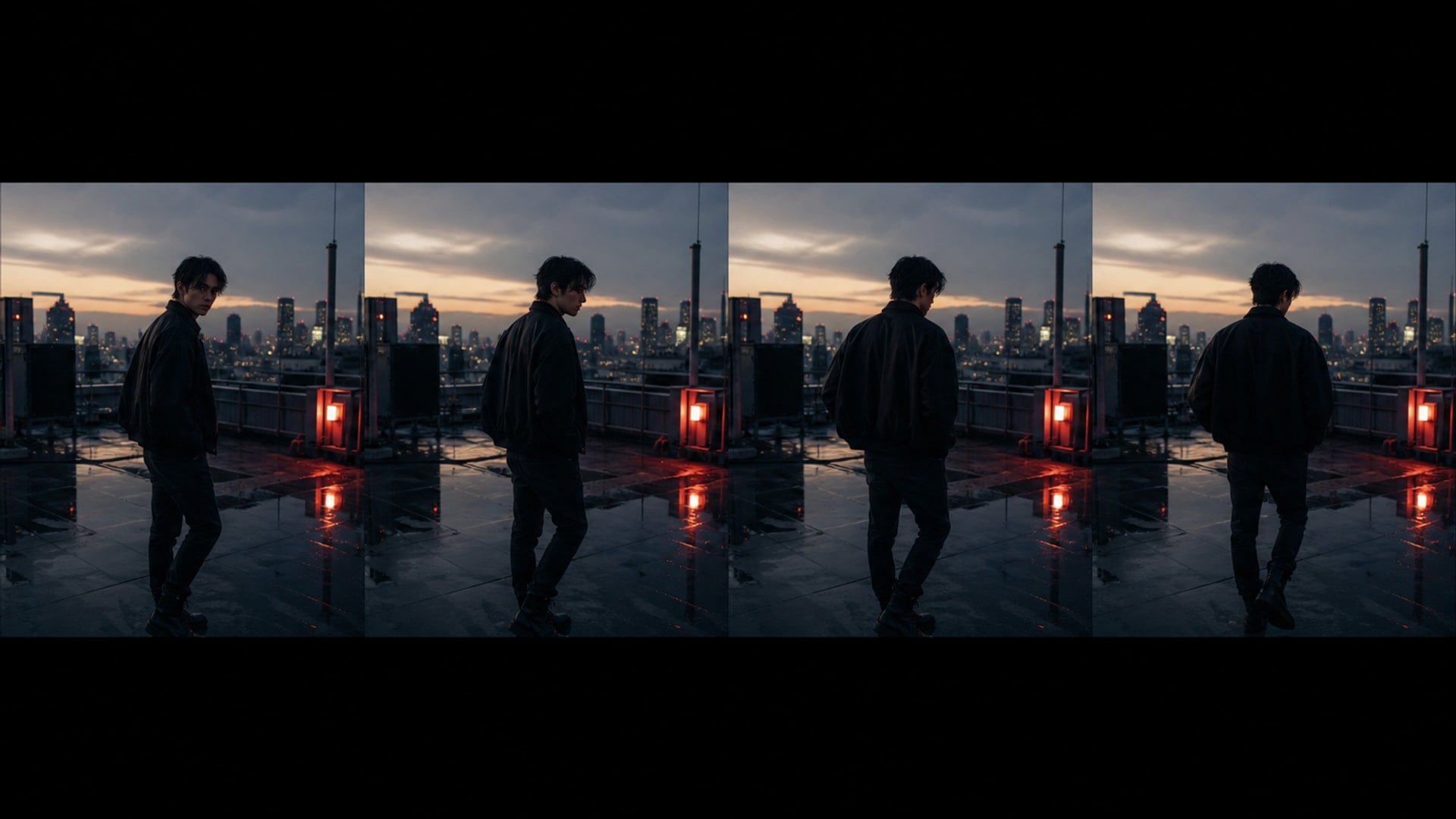 Video in, video out — the shot never moves