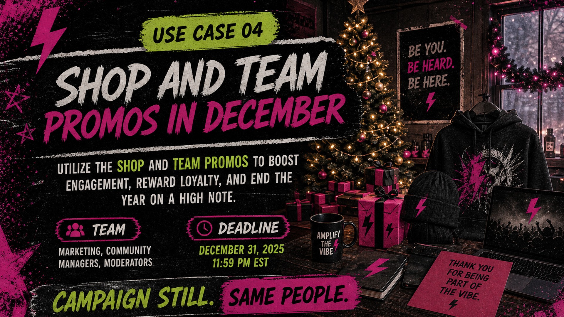 Shop and Team Promos in December