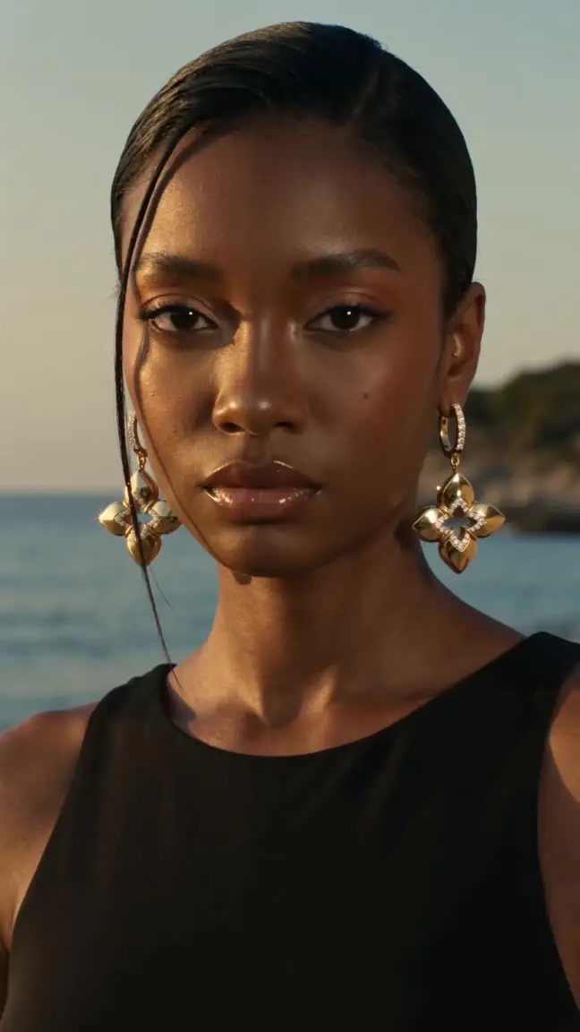 Ocean Metal Earrings